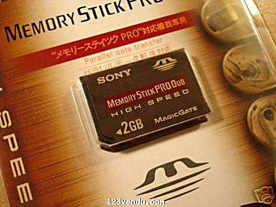 Annonces classees img:preview CARTE SONY MEMORY STICK PRO DUO 2GB NEUF