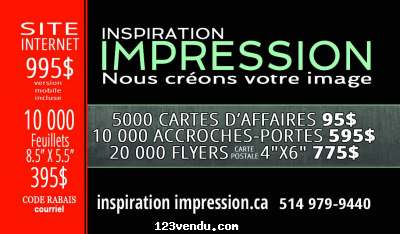 Annonces classees img:preview 5000 Cartes d’affaires pour seulement 95$ 