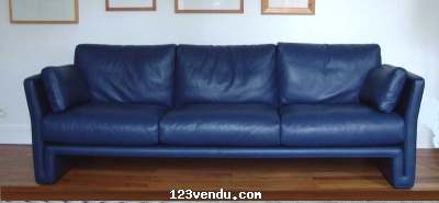 Annonces classees img:preview Canapé Contemporain CUIR Haut de Gamme Bleu